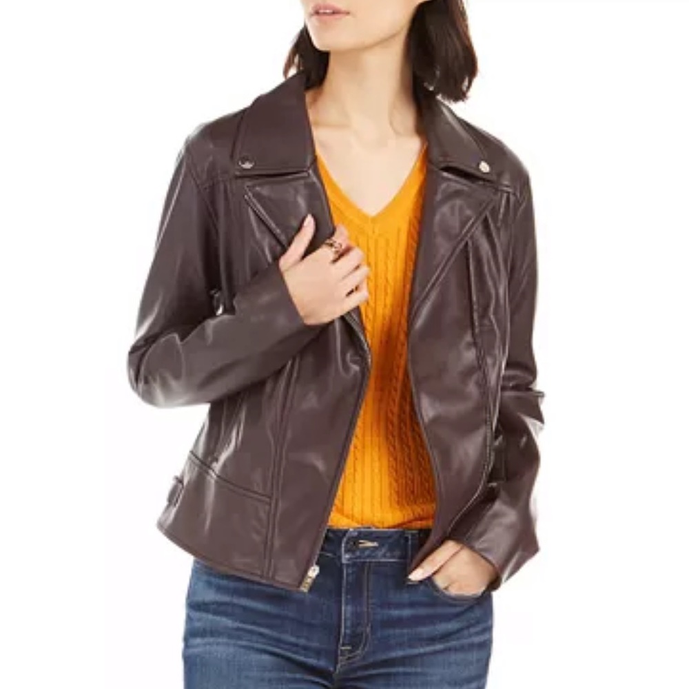 Tommy Hilfiger Faux Leather Moto Jacket